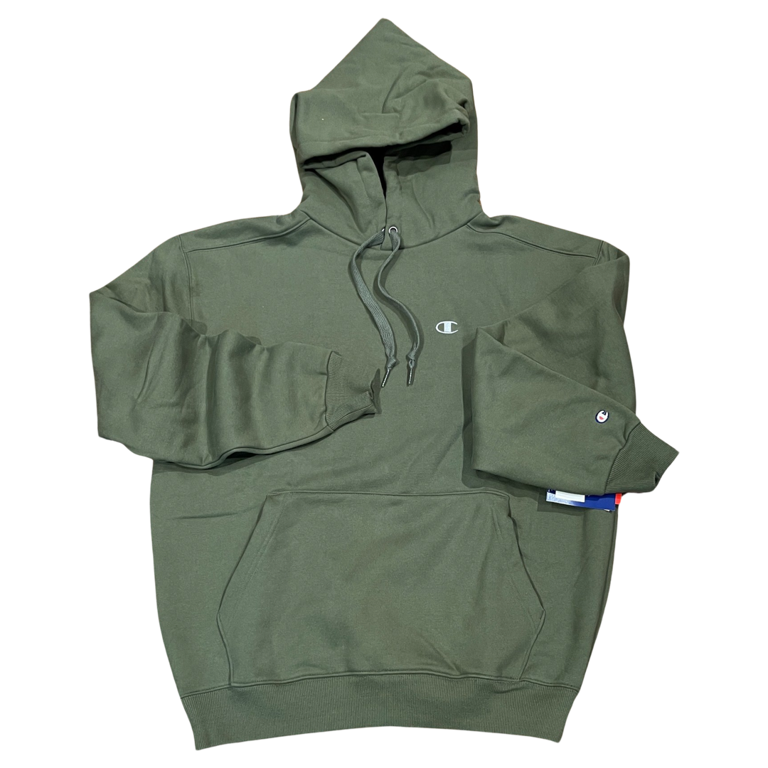 CHAMPION SUPER FLEECE SMALL LOGO CONE HOODY CARGO OLIVE GREEN Moesports