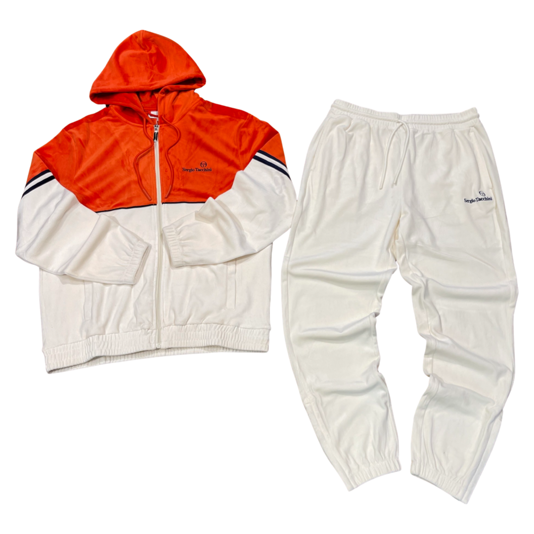 Sergio Tacchini, Scopeto Full deals Zip Velour hoodie & Sweatpants Sz. 4XL.