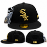 NEW ERA 5950 FITTED CAP PATCH ON THE SIDE - CHICAGO WHITE SOX / BLACK GOLD