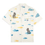 SERGIO TACCHINI MEN’S TENCEL CABANA SHIRT SHORT SET- GARDENIA