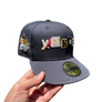 NEW ERA 5950 NEW YORK YANKEE 1999 WORLD SERIES NOTE CUSTOM FITTED-NAVY