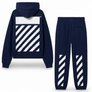 L/AB by Off-White Diag Sweatsuit-Marine Blue