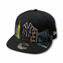 NEW ERA 950 A-FRAME PRE-CURVED BIG CITY LOGO SNAPBACK HAT NEW YORK YANKEES-BLACK MULTI