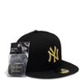 NEW ERA 5950 FITTED CAP MULTI PATCH - NEW YORK YANKEE/ BLACK GOLD