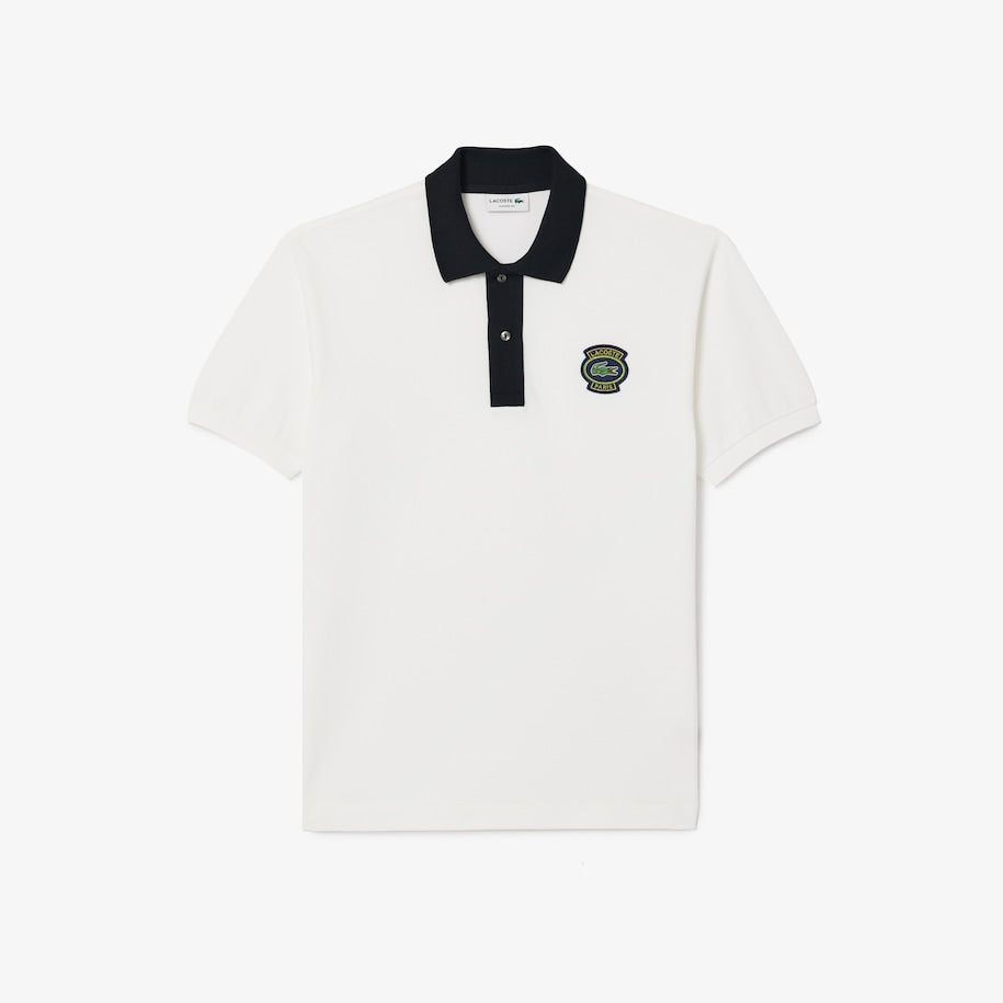 LACOSTE - PARIS LOGO BADGE CONTRAST COLLAR POLO SHIRT Men's