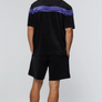 SERGIO TACCHINI VELOUR DAMARINDO POLO SHORTS SET - Men’s- BLACK/LIBERTY