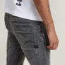 G-Star Raw  D-STAQ 3D  SLIM Men’s -FADED ODYSSEY GREY DESTROYED