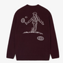 LACOSTE WOOL BLEND CREW NECK TENNIS HERITAGE SWEATER -Men’s-BROWN-3KE