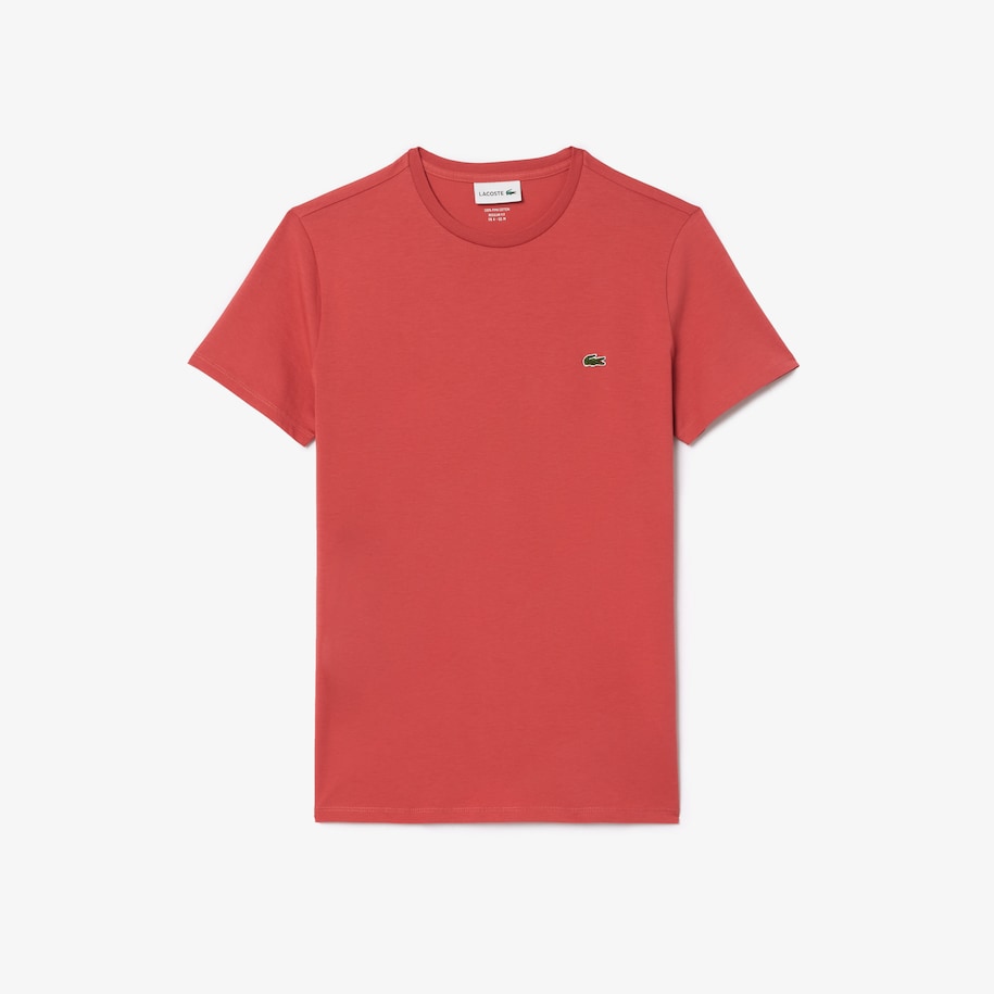 LACOSTE Regular fit CREW NECK T-SHIRT Men's -PINK-ZV9