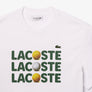 LACOSTE HEAVY COTTON TENNIS BALL PRINT T-SHIRT Men’s -WHITE-001