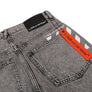 L/AB C/O OFF WHITE STRAIGHT FIT PIPED DENIM JEAN - MEN’S/ SMOKE FADE
