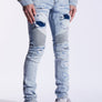 CRYSP DENIM ATLANTIC DENIM MENS -  LIGHT BLUE PATCHWORK