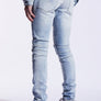 CRYSP DENIM ATLANTIC DENIM MENS -  LIGHT BLUE PATCHWORK