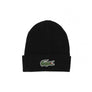 LACOSTE BIG GATOR BEANIE-BLACK