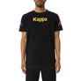 Kappa AUTHENTIC PAROO MAN TEE Men’s - BLACK-FUCHSIA- BLUE - YELLOW DK