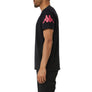 Kappa AUTHENTIC PAROO MAN TEE Men’s - BLACK-FUCHSIA- BLUE - YELLOW DK
