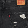 Levis Strauss & Co 569 LOOSE STRAIGHT JEANS SHORTS Men’s - FADE GREY RIPPED
