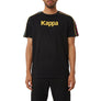 Kappa AUTHENTIC BENDOC MAN TEE Men’s - BLACK- FUCHSIA- BLUE- YELLOW