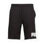 PUMA BIG FLEECE LOGO 10 SHORTS - Men’s- BLACK -PUMA WHITE