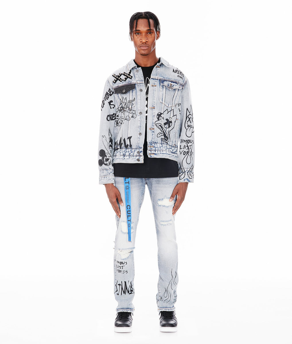 Cult of Individuality BELTED ROCKER SLIM JEAN Men s COLOR ORIGIN