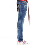 Cult of Individuality PUNK SUPER SKINNY BELTED JEAN Men’s - ABYSS