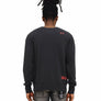 Cult of Individuality  SHIMUCHAN DISTRESSED CREW NECK FLEECE SWEATSHIRT Men’s - PEAT BLACK