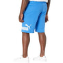 PUMA BIG FLEECE LOGO 10 SHORTS - Men’s- NEBULAS BLUE - PUMA WHITE