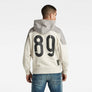 G-Star ORIGINALS 89 LOGO BLOCK HOODY SW / Men’s - WHITEBAIT