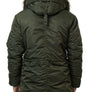 Schott N.Y.C  NYLON FLIGHT LONG SATIN N3B - OLIV - Moesports