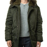 Schott N.Y.C  NYLON FLIGHT LONG SATIN N3B - OLIV - Moesports
