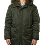 Schott N.Y.C  NYLON FLIGHT LONG SATIN N3B - OLIV - Moesports
