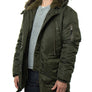 Schott N.Y.C  NYLON FLIGHT LONG SATIN N3B - OLIV - Moesports