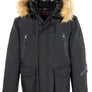 Schott N.Y.C CIVILIANS DOWN FILLED NYLON FLIGHT PARKA WITH DETACHABLE FURR Men’s - BLACK