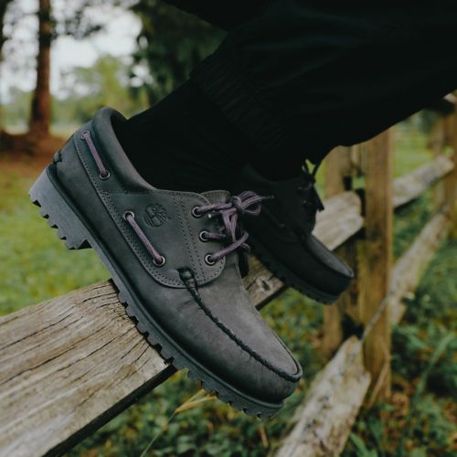 Timberland AUTHENTIC HANDSEWN BOAT SHOE Men's - DARK GREY NUBUCK