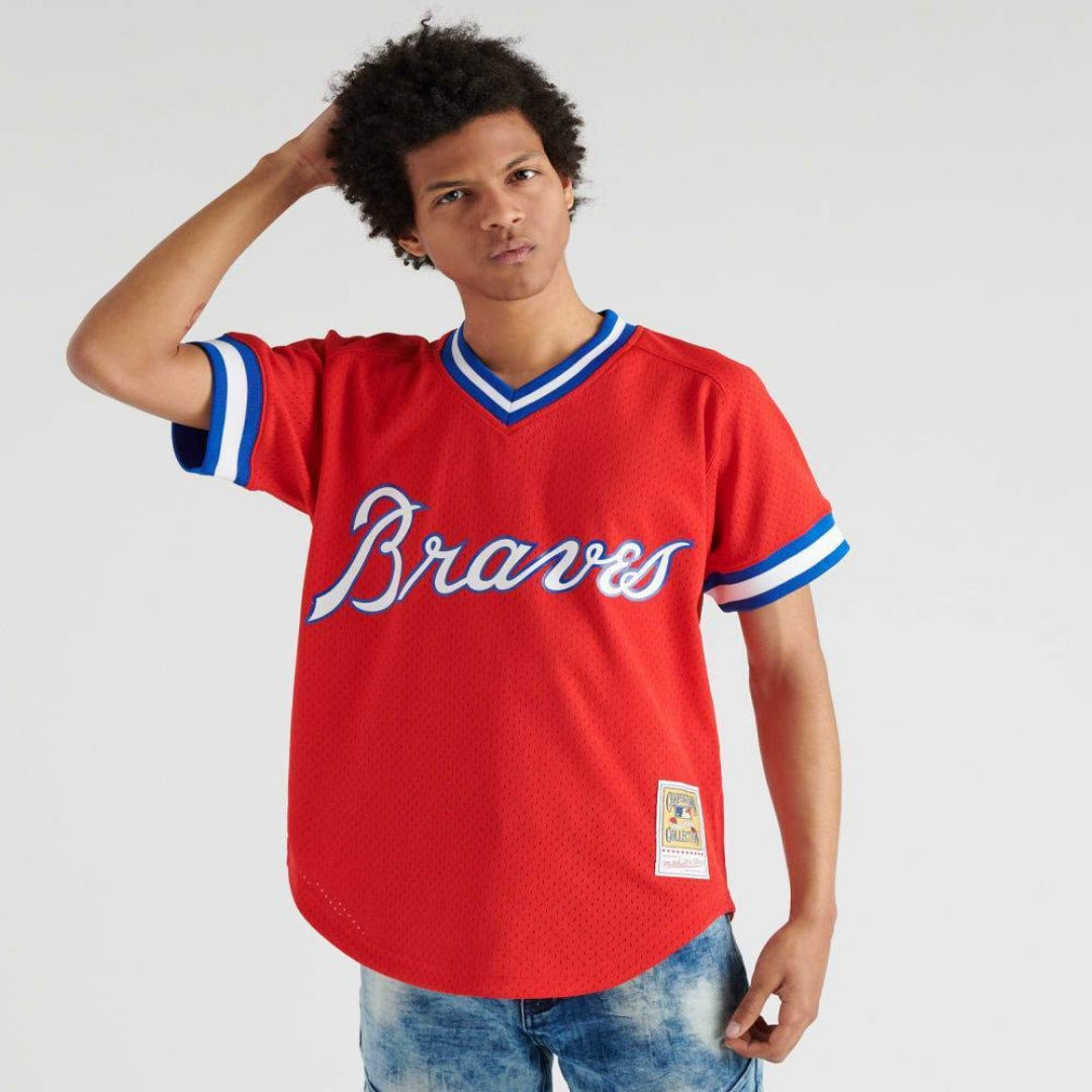 Mitchell & Ness Atlanta Braves Home State T-Shirt (Small, s) Red