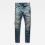 G-Star 5620 3D ZIP KNEE SKINNY Men’s -ANTIC FADED MONACO BLUE DESTROYER