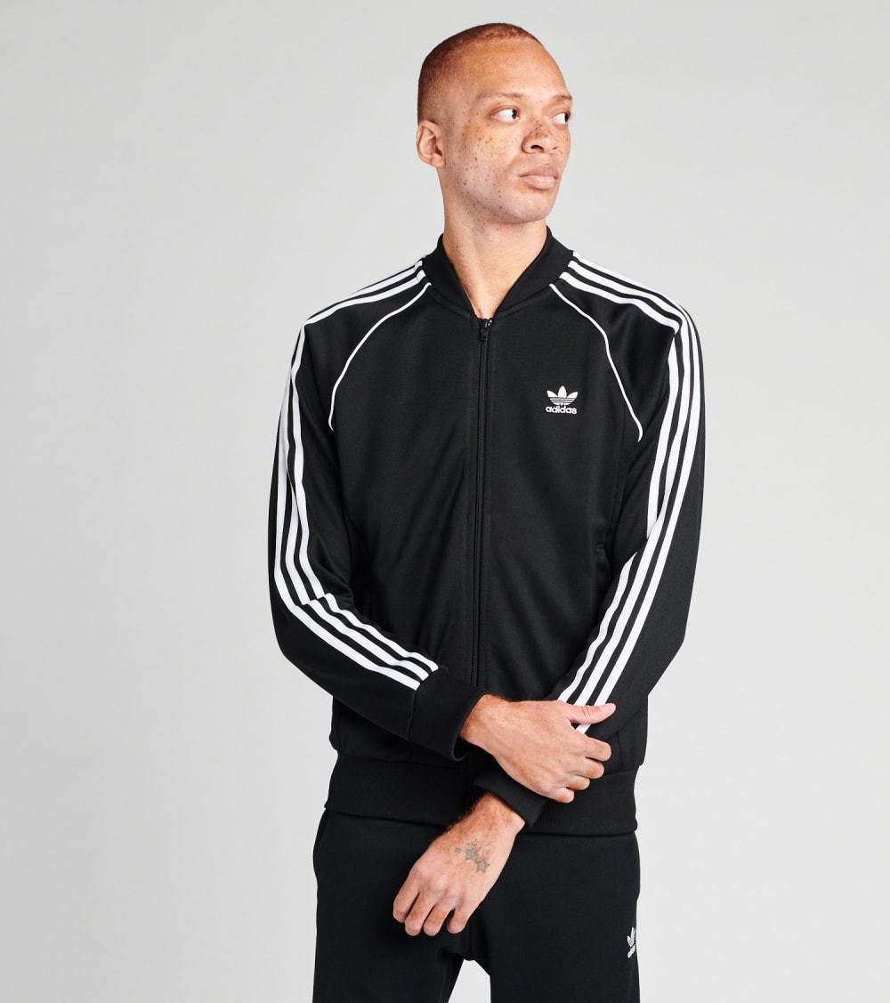Adidas superstar black and white tracksuit Clearance