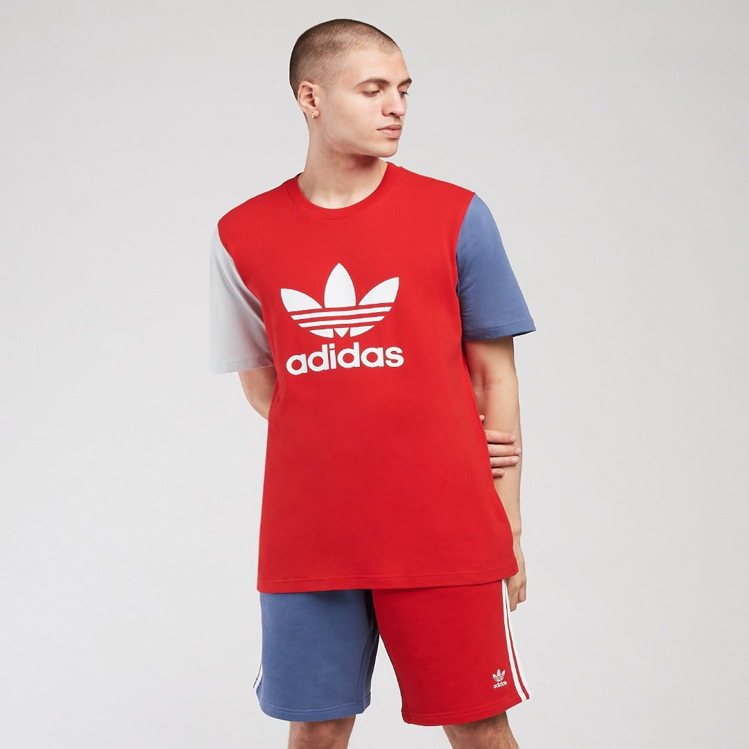 Adidas Original 3-TREFOIL T-SHIRT TEE Men\'s -SCARLET RED /HALO – Moesports | T-Shirts