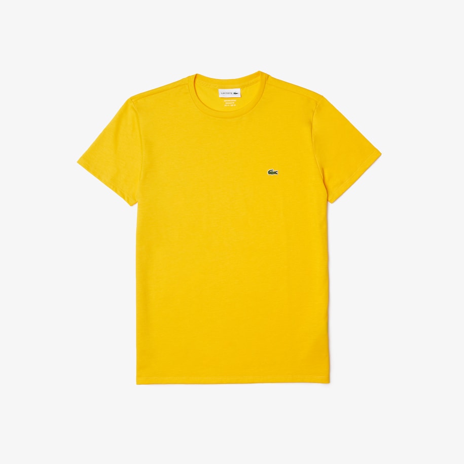 Mens yellow best sale lacoste t shirt