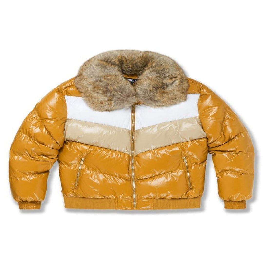 Jordan Craig Fur Lined Parka Coat (White)