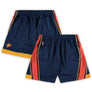 MITCHELL & NESS - NBA SWINGMAN ROAD -SHORTS - WARRIOR -09-10 - MENS -NAVY/ORANGE /YELLOW