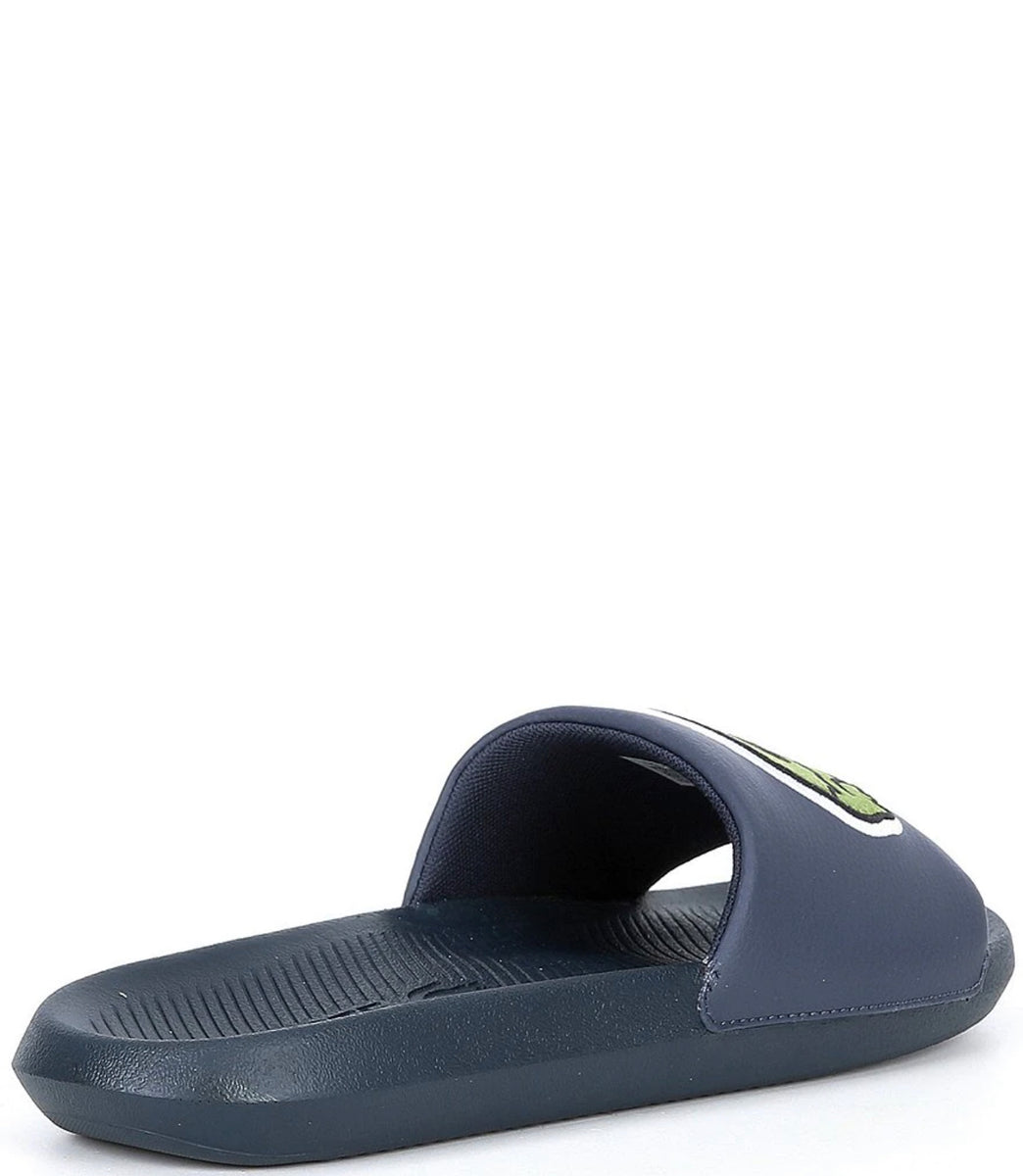 Lacoste slides shop navy blue