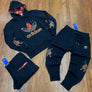 Adidas Original X FORBIDDEN CITY CNY HOODY SWEATSUIT Men’s - BLACK/GOLD/RED - Moesports