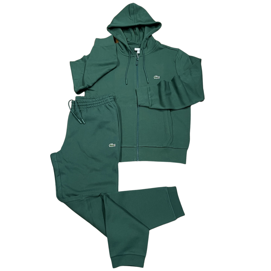LACOSTE FUll ZIP HOODED CLASSIC SWEATSUIT Men s Green
