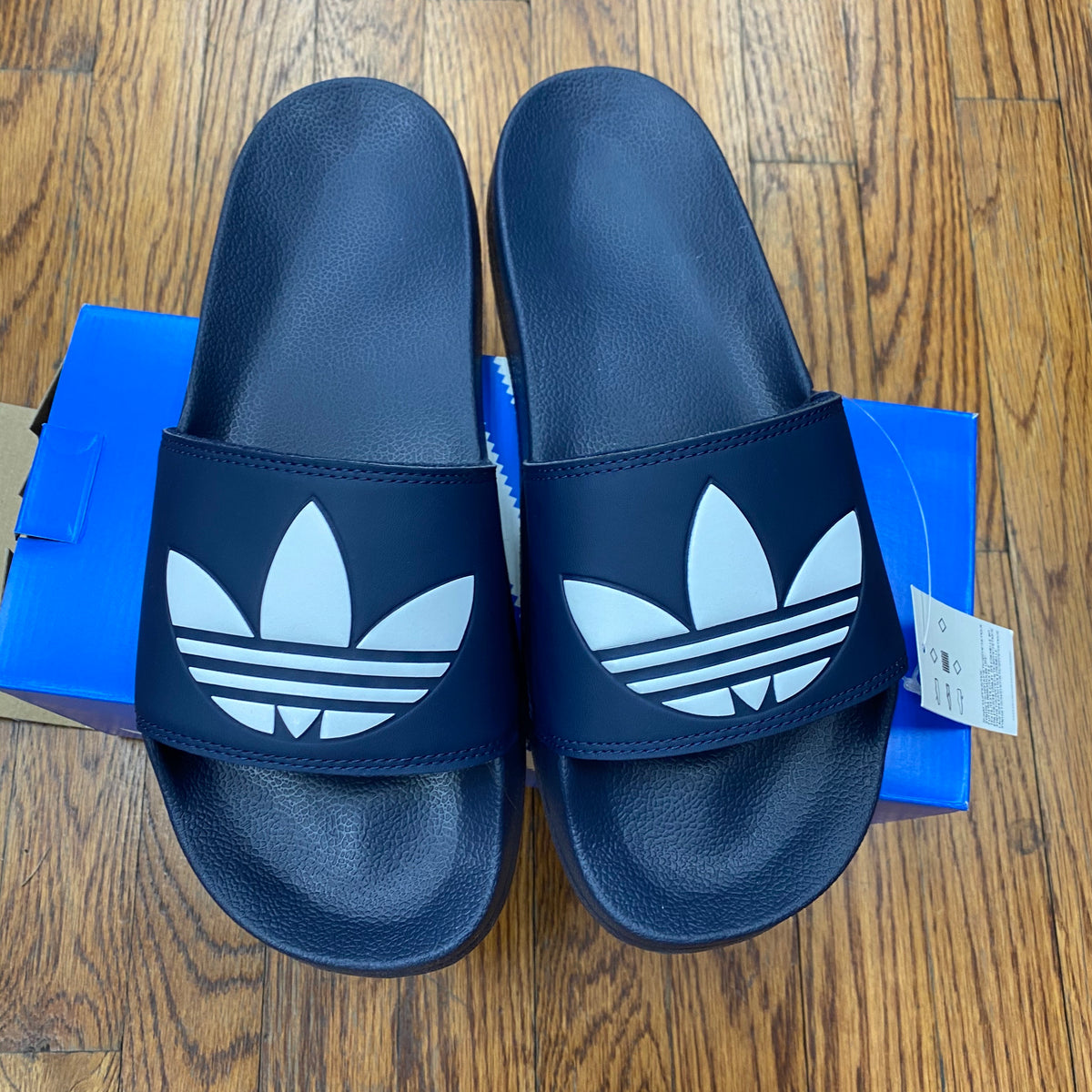 Adidas Original ADILETTE LITE SLIDES Men's - CONAVY/FTWWHT/CONAVY
