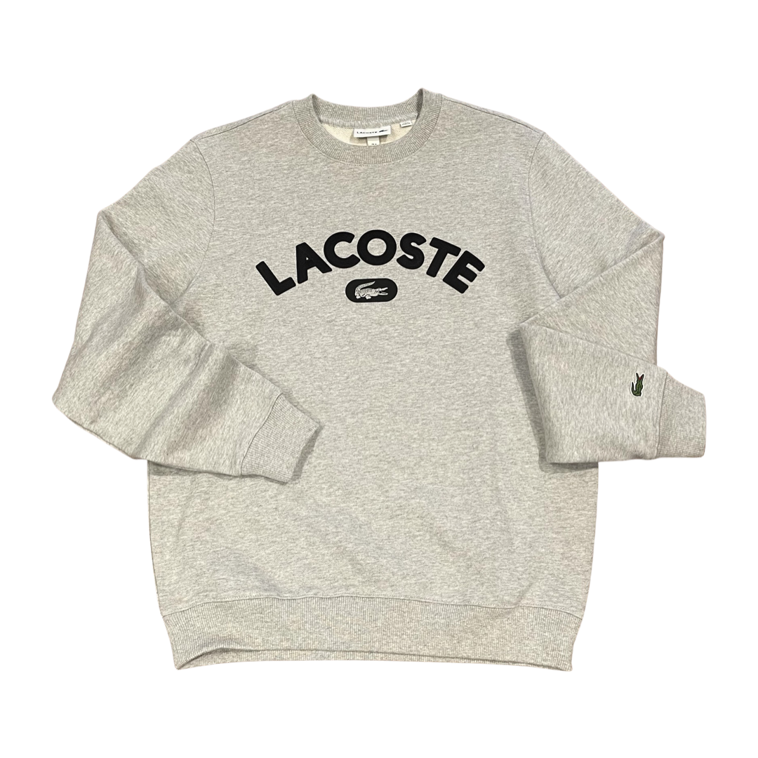 LACOSTE POP LOGO CREWNECK SWEATSHIRT Men s GREY CHINE Moesports