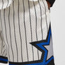 MITCHELL & NESS - NBA SWINGMAN ROAD CREAM TEAM -SHORTS - MAGIC - 1993 - MENS - CREAM TEAM/ OFF WHITE /ROYAL