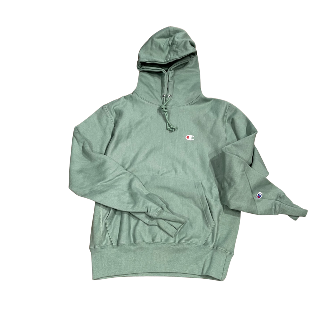 Champion reverse weave hoodie forest green clearance