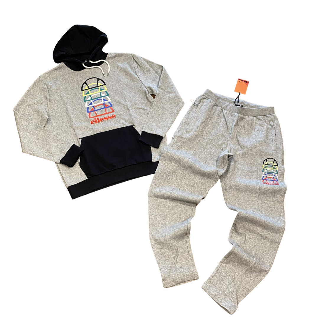 Ellesse ONDO OH HOODY SWEATSUIT Men s GREY MARL NAVY Moesports