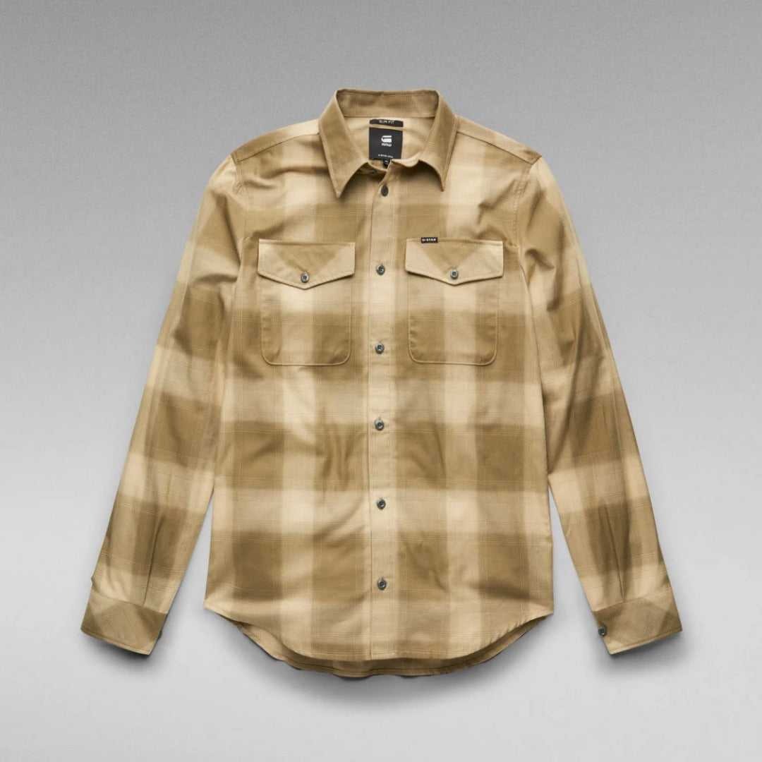 g star raw dress shirts G-STAR Men's CPO Regular Shirt- Multi Color- XL